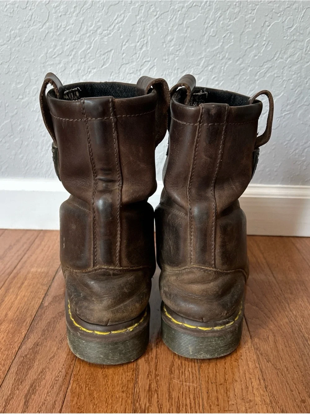 Dr. Martens Industrial Soft Toe Work Boots Leather Men’s Size 8 Brown